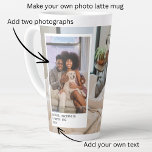 Persoonlijke foto's en tekst latte mok<br><div class="desc">Gepersonaliseerde Foto's en tekst - Foto's geven de laatste mok van Ricaso - voeg uw eigen foto's en tekst toe - de giften van de foto's in het groot belang</div>