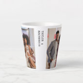 Persoonlijke foto's en tekst latte mok (Voorkant)