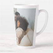 Persoonlijke foto's en tekst latte mok (Rechts)