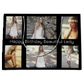 Persoonlijke foto's en tekst meerdere keren groot cadeauzakje (Voorkant)