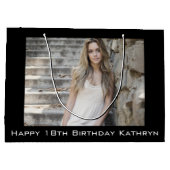 Persoonlijke foto's en tekst meerdere keren groot cadeauzakje (Achterkant)