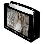 Persoonlijke foto's en tekst meerdere keren groot cadeauzakje (Achterkant Gekanteld)