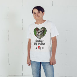Persoonlijke foto's en tekst van grote broers van  t-shirt