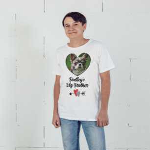 Persoonlijke foto's en tekst van grote broers van t-shirt