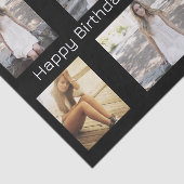 Persoonlijke foto's en tekst voor meerdere gelegen tissuepapier (Detail)