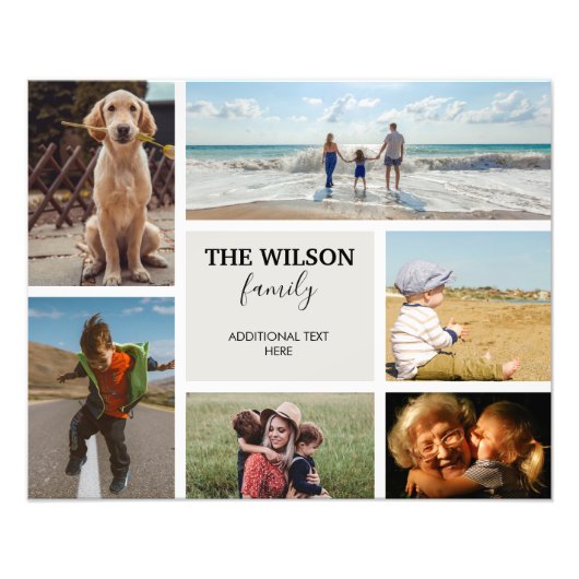 Persoonlijke foto's herinneringen foto's Collage Foto Afdruk (Voorkant)