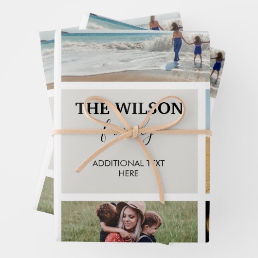 Persoonlijke foto's herinneringen foto's Collage Inpakpapier Vel (In situ)