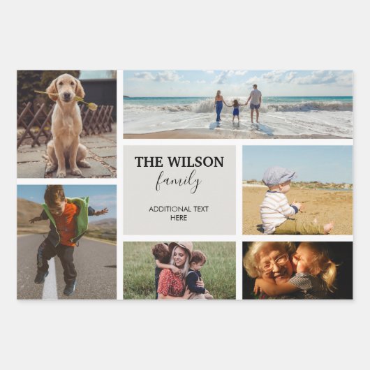 Persoonlijke foto's herinneringen foto's Collage Inpakpapier Vel (Voorkant)