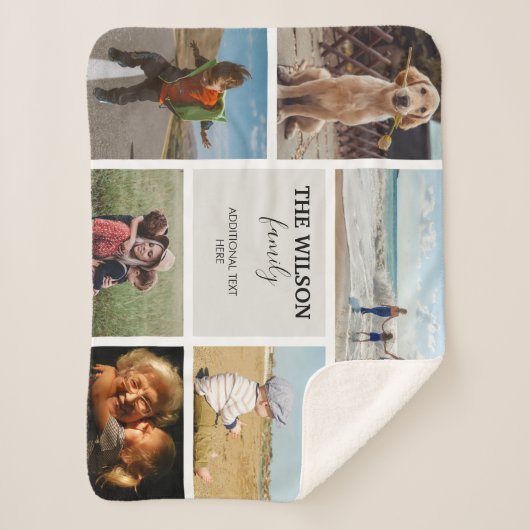 Persoonlijke foto's herinneringen foto's Collage Sherpa Deken (Voorkant)