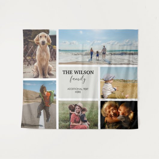 Persoonlijke foto's herinneringen foto's Collage Wandkleed (Voorkant (horizontaal))