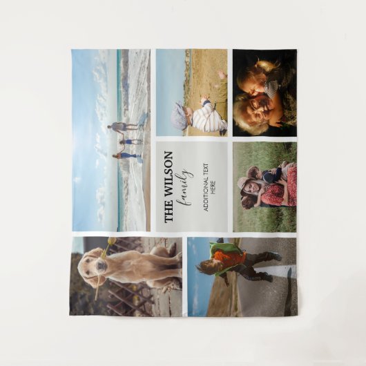 Persoonlijke foto's herinneringen foto's Collage Wandkleed (Voorkant)