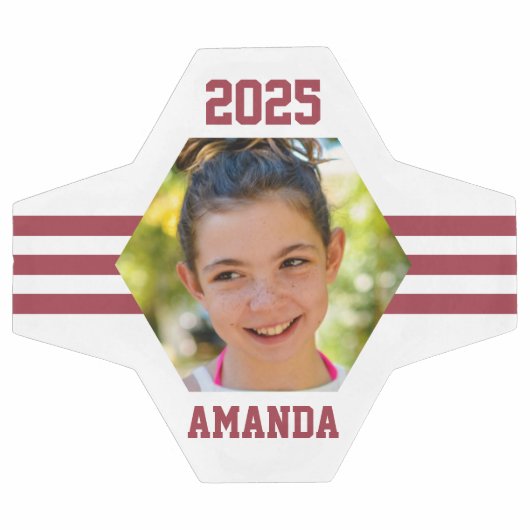 Persoonlijke foto's keepomwille Deep Red Stripes Voetbal (Enkel)