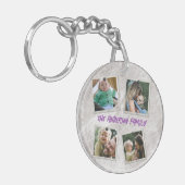 Persoonlijke foto's maken met teksten sleutelhanger (Voorkant Links)