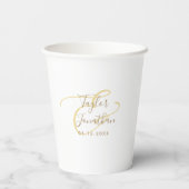 Persoonlijke foto's met het minimale aantal witte  papieren bekers (Achterkant)