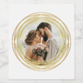 Persoonlijke foto's met het minimale aantal witte  wijn etiket (Enkel label)