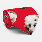 Persoonlijke foto's met kerstcadeautjes stropdas (Opgerold)