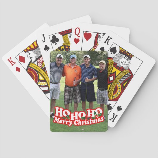 Persoonlijke foto's met kerstkaarten pokerkaarten (Achterkant)
