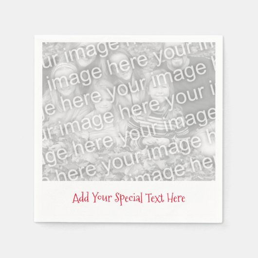 Persoonlijke foto's of Afbeeldingen, berichtpapier Servet (Voorkant)