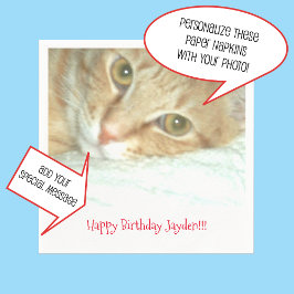 Persoonlijke foto's of Afbeeldingen, berichtpapier Servet