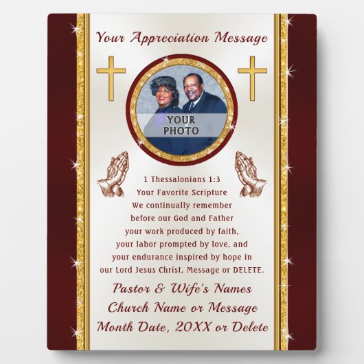 Persoonlijke foto's, pastor Appreciques Fotoplaat (Voorkant)