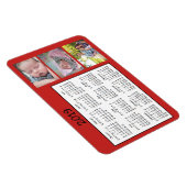 Persoonlijke foto's Rode Mini Magnet Agenda 2018 Magneet (Rechterzijde)