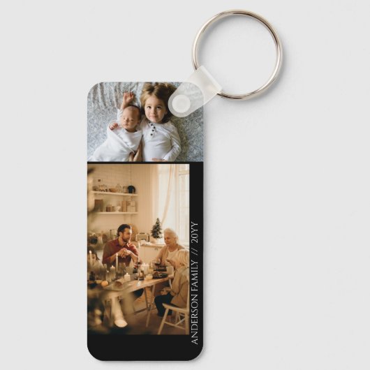 Persoonlijke foto's van 3 families sleutelhanger (Achterkant)