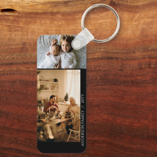Persoonlijke foto's van 3 families sleutelhanger (Achterkant)