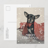 Persoonlijke fotosterren Sneeuwkerst Feestdagenkaart (Voorkant / Achterkant)