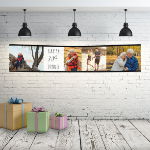 Persoonlijke fotostrook voor 70e verjaardag met 4  spandoek