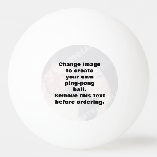 Persoonlijke fototafeltennis pingpongbal (Voorkant)