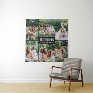 Persoonlijke Fototapijt voor Beste Vrienden Wandkleed