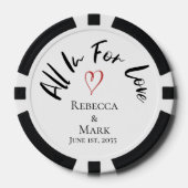 Persoonlijke fototrouwdag poker chips (Voorkant)