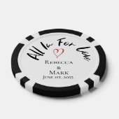 Persoonlijke fototrouwdag poker chips (Enkel)