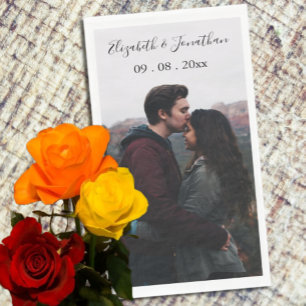 Persoonlijke fototrouwgebeurtenis servet