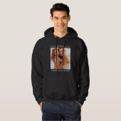 Persoonlijke fototrui met aangepaste tekst hoodie (Voorkant volledig)