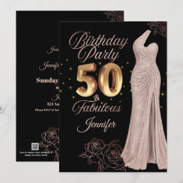 Persoonlijke fotoverjaardagskaart 50ste verjaardag feestdagenkaart