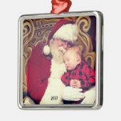 Persoonlijke fotoversiering metalen ornament (Links)