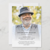 Persoonlijke fotoviering van het leven begrafenis kaart (Voorkant)