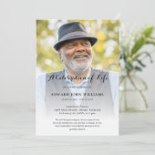 Persoonlijke fotoviering van het leven begrafenis kaart (Staand voorkant)