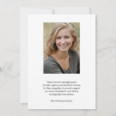 Persoonlijke fotoviering van het leven begrafenis kaart (Achterkant)