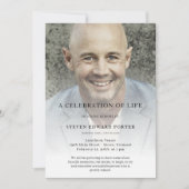 Persoonlijke fotoviering van het leven begrafenis kaart (Voorkant)