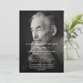 Persoonlijke fotoviering van het leven begrafenis kaart (Staand voorkant)