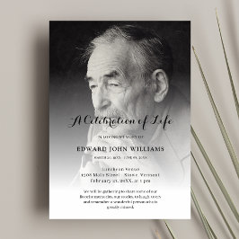 Persoonlijke fotoviering van het leven begrafenis kaart