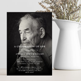 Persoonlijke fotoviering van het leven begrafenis kaart