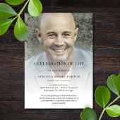 Persoonlijke fotoviering van het leven begrafenis kaart