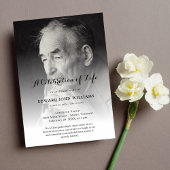 Persoonlijke fotoviering van het leven begrafenis kaart