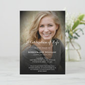 Persoonlijke fotoviering van Life Funeral Inv Kaart (Staand voorkant)