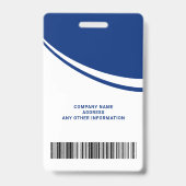 Persoonlijke Fotowerknemp Barcode Logo Naam Badge (Achterkant)