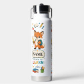 Persoonlijke Fox Kids Waterfles Terug Naar School (Voorkant)
