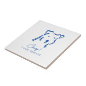 Persoonlijke Fox Terrier-herdenkingstegel voor hon Tegeltje (Zijkant)